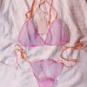 Miss Crofton one of a kind lingerie set size small